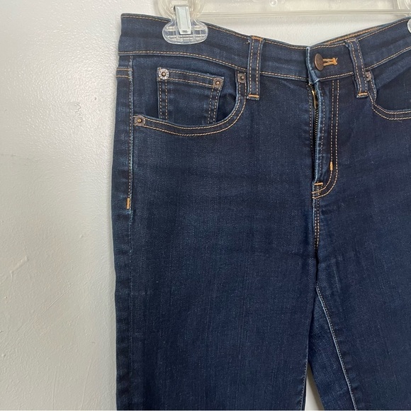 J. Crew Skinny Stretch 9” inseam High Waist Denim Darn Blue Jeans 27/30 - Picture 8 of 12